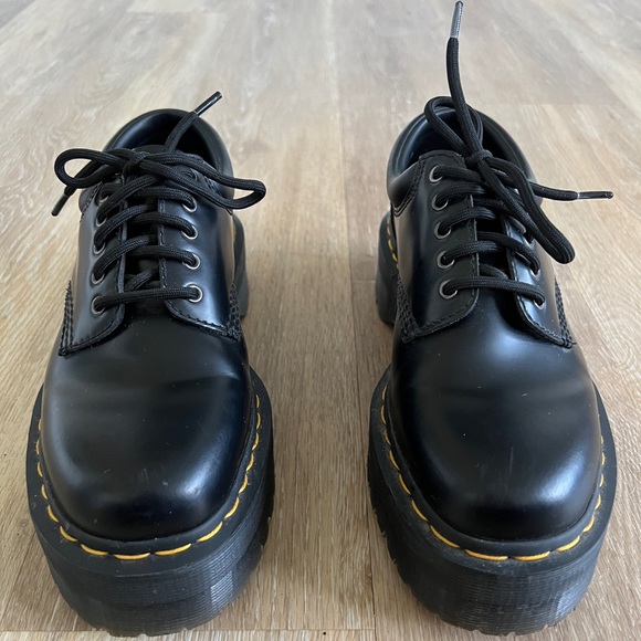 Dr Martens 8053 Leather Platform Casual Shoes - Picture 3 of 7